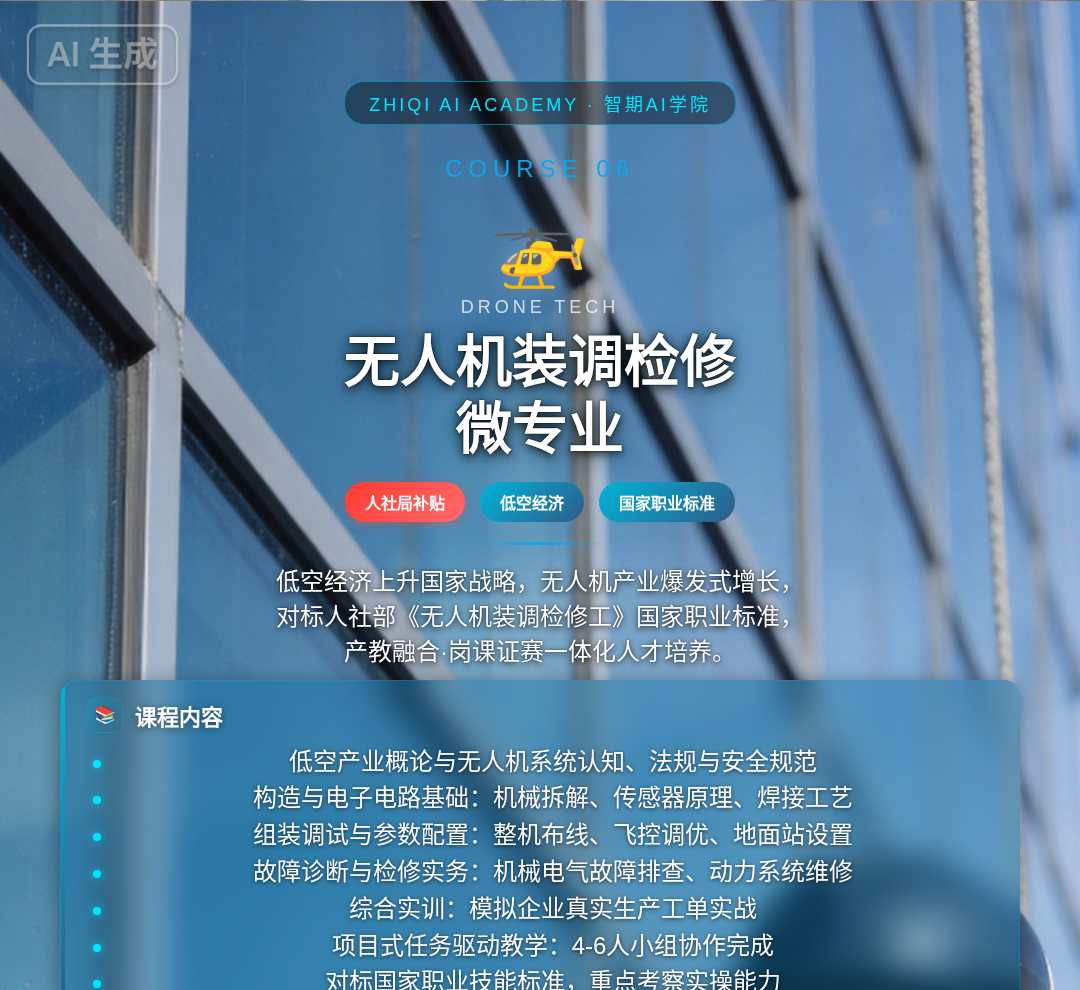 无人机装调检修微专业
